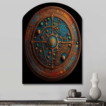 Ancient Cosmic Cartography I - Asymmetric Metal Wall Art